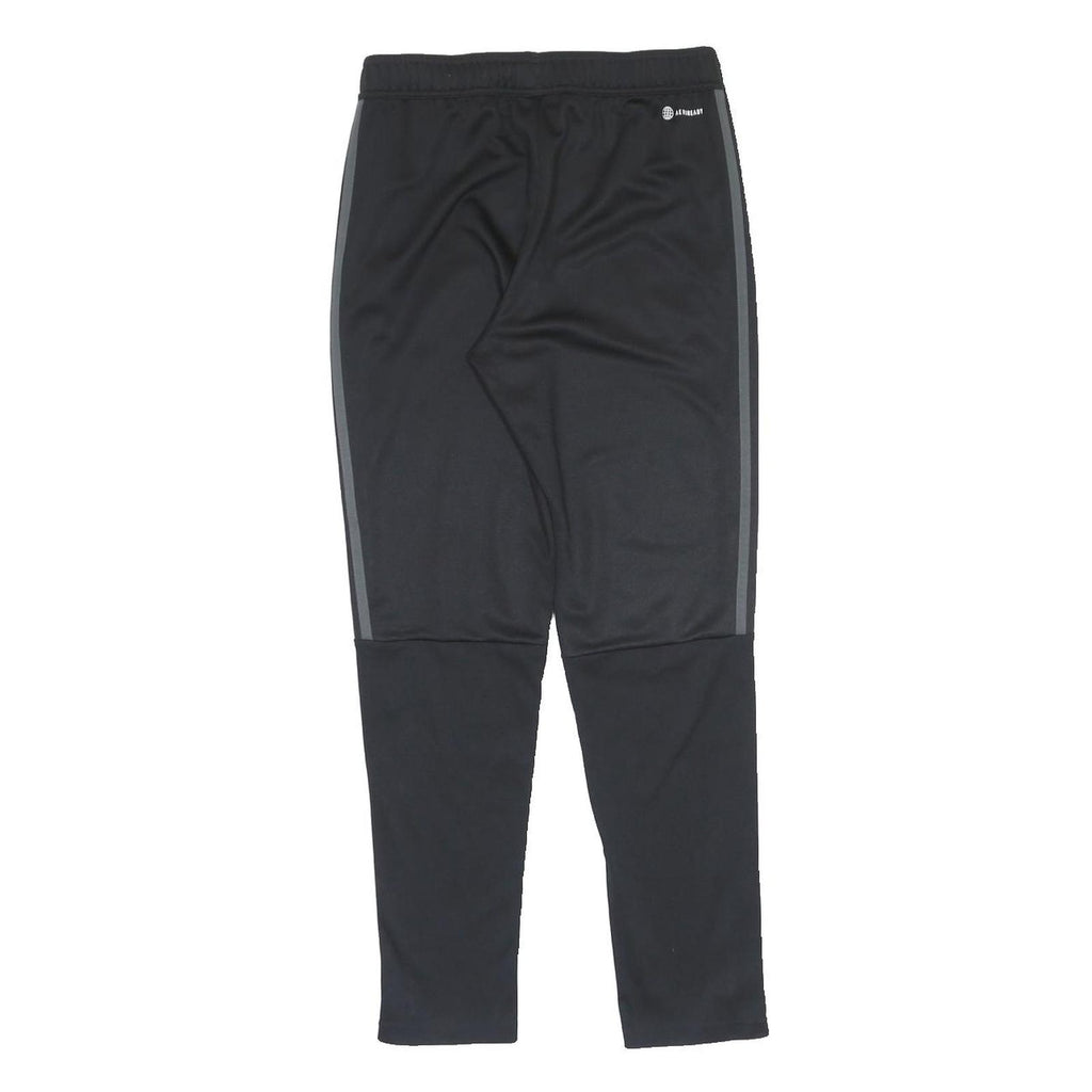 ADIDAS Boys Joggers Black & Grey Slim Tapered 13-14Y W28 L28 Comfortable