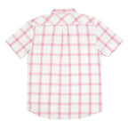 LEVI'S Mens White & Pink Check Shirt L Button Short Sleeve Casual Cotton Blend