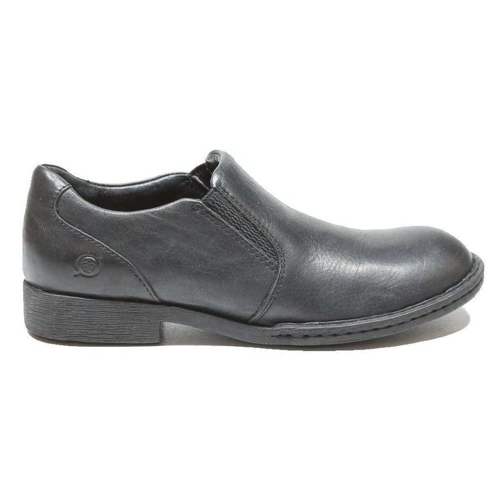 BORN Mens Leather Slip-On Dress Shoes Black UK 6 Classic Comfortable Formal