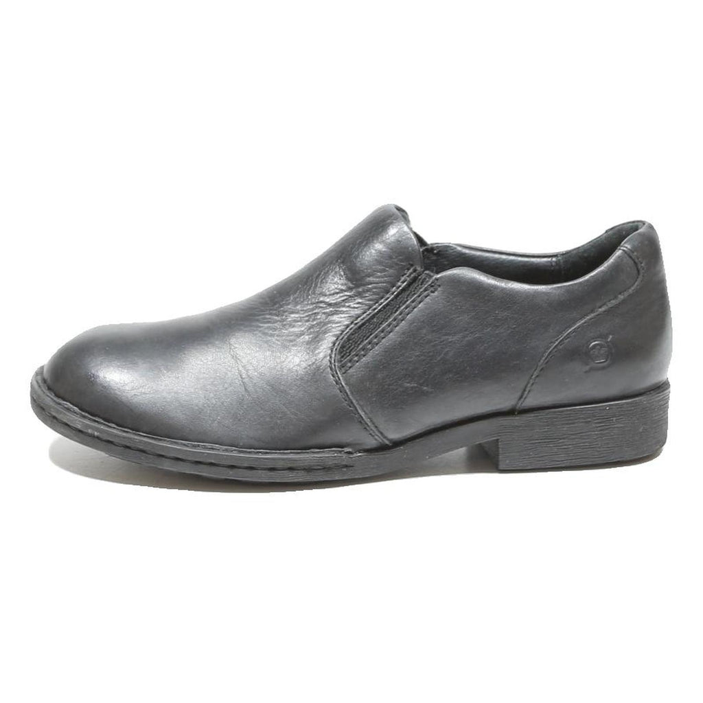 BORN Mens Leather Slip-On Dress Shoes Black UK 6 Classic Comfortable Formal
