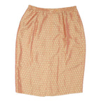 LE SUIT Womens Peach & Cream Polka Dot Straight Knee Length Woven Skirt M