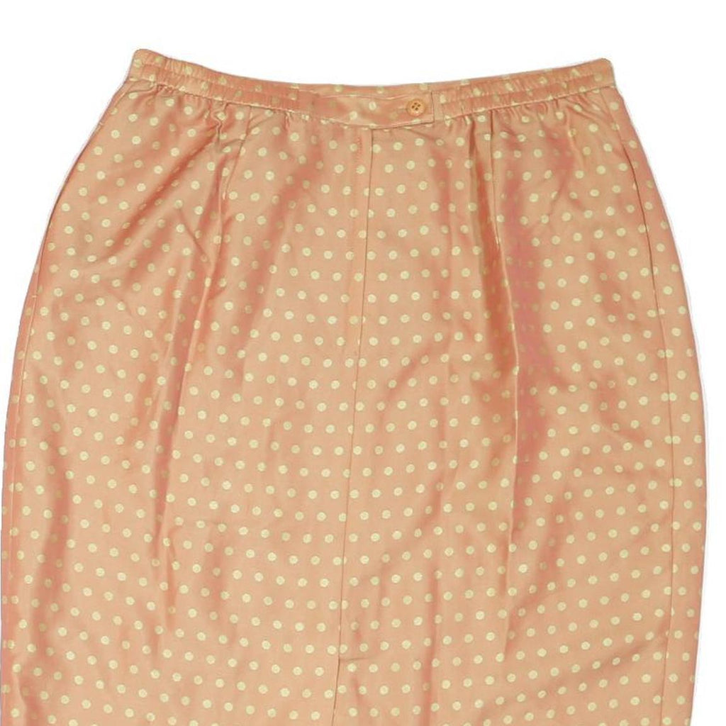 LE SUIT Womens Peach & Cream Polka Dot Straight Knee Length Woven Skirt M