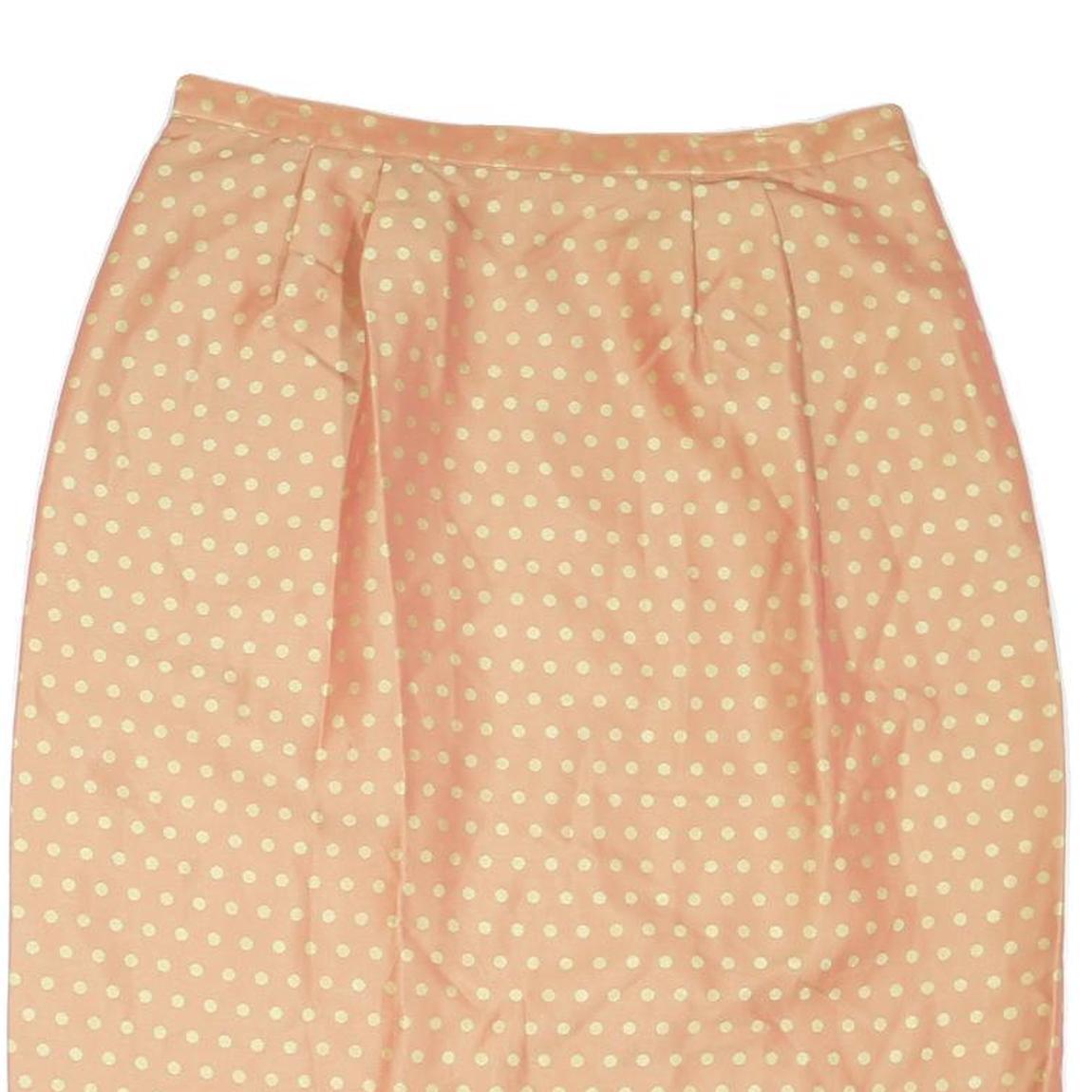 LE SUIT Womens Peach & Cream Polka Dot Straight Knee Length Woven Skirt M