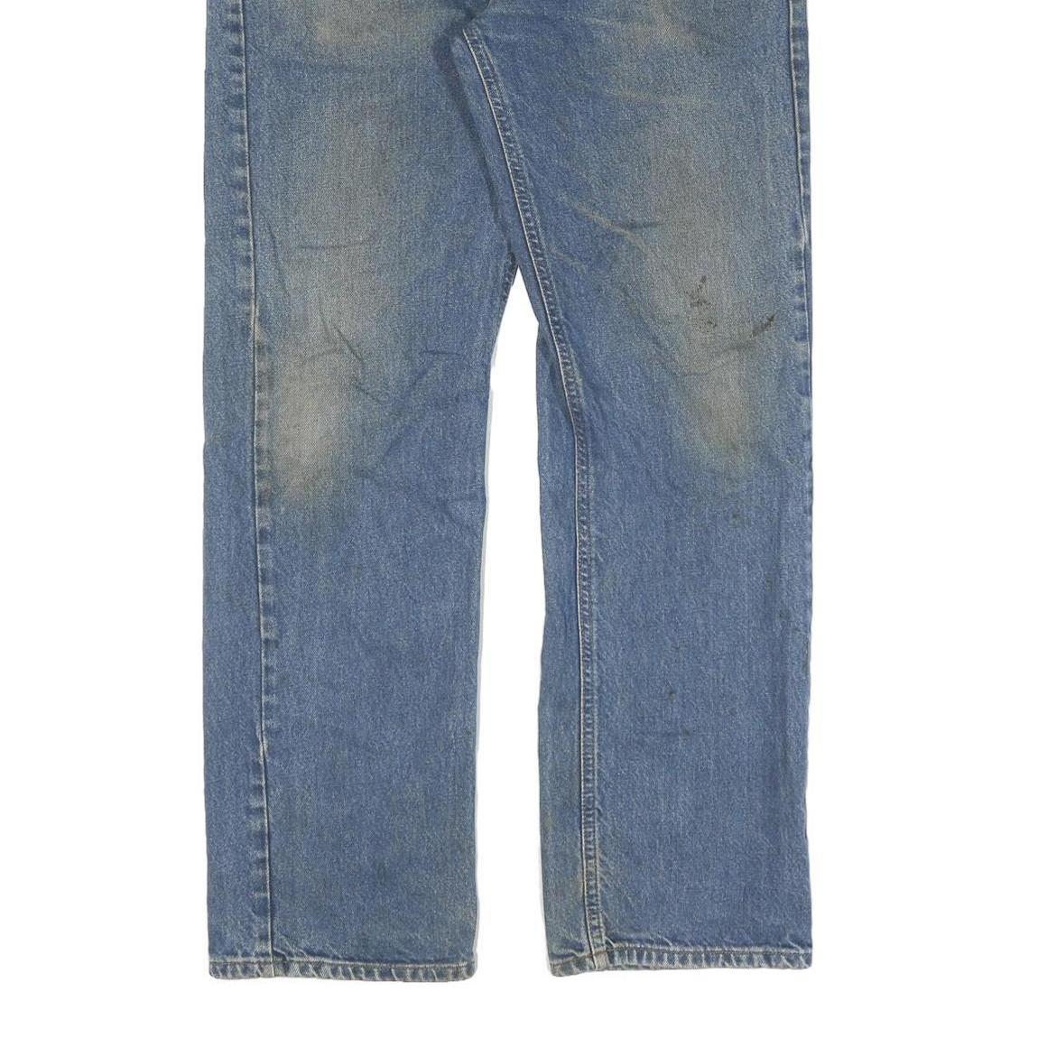 CARHARTT Mens Regular Fit Blue Denim Jeans W32 L32 Classic Straight Cotton Zip