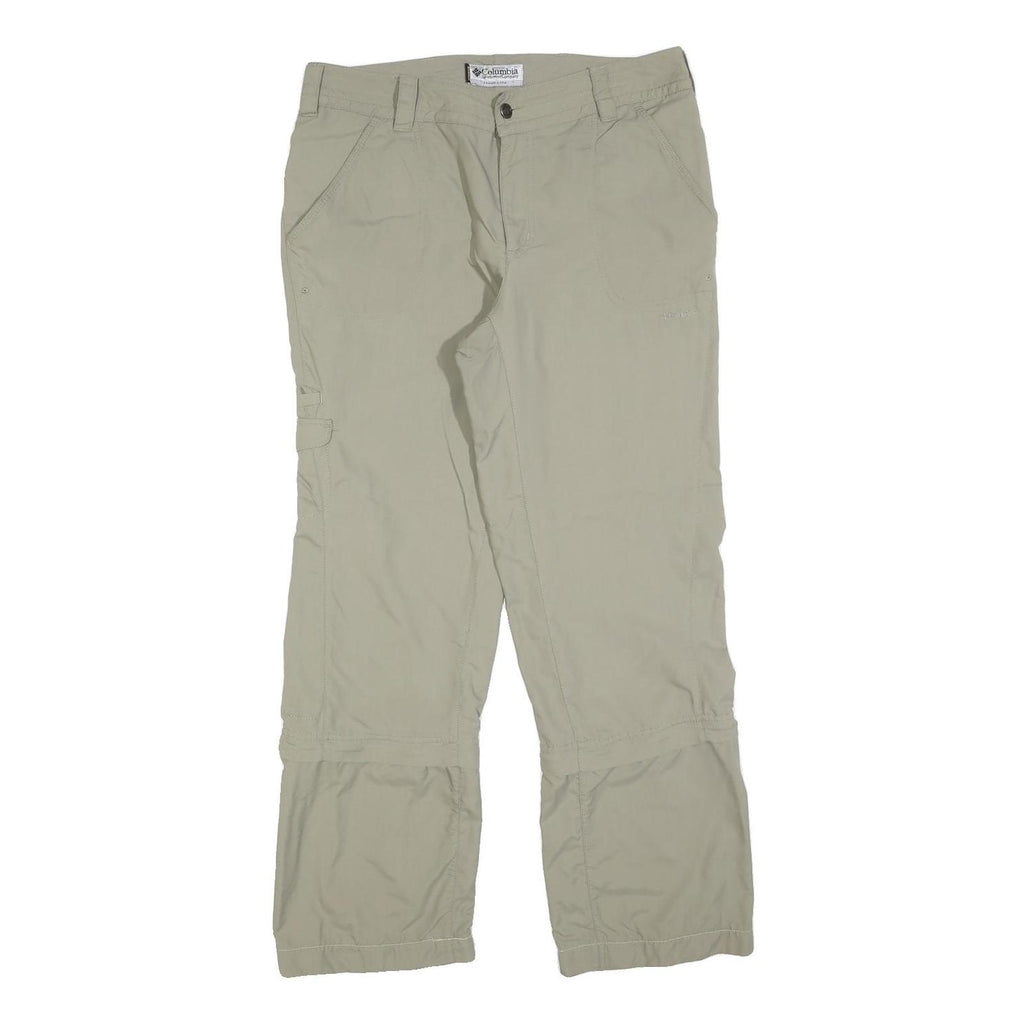 COLUMBIA Womens Regular Beige Zip Closure Trousers W34 L30 Outdoor Casual