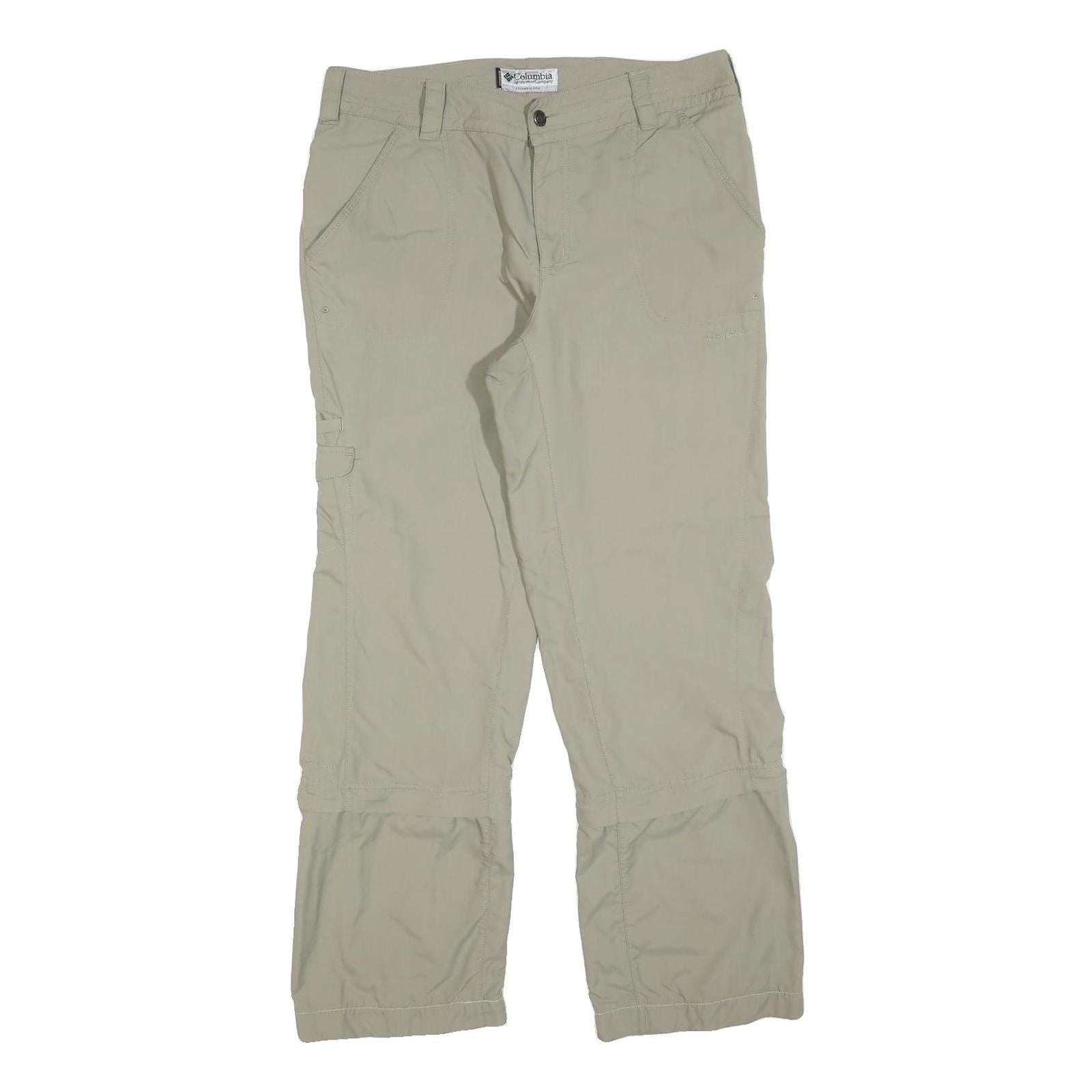 COLUMBIA Womens Regular Beige Zip Closure Trousers W34 L30 Outdoor Casual