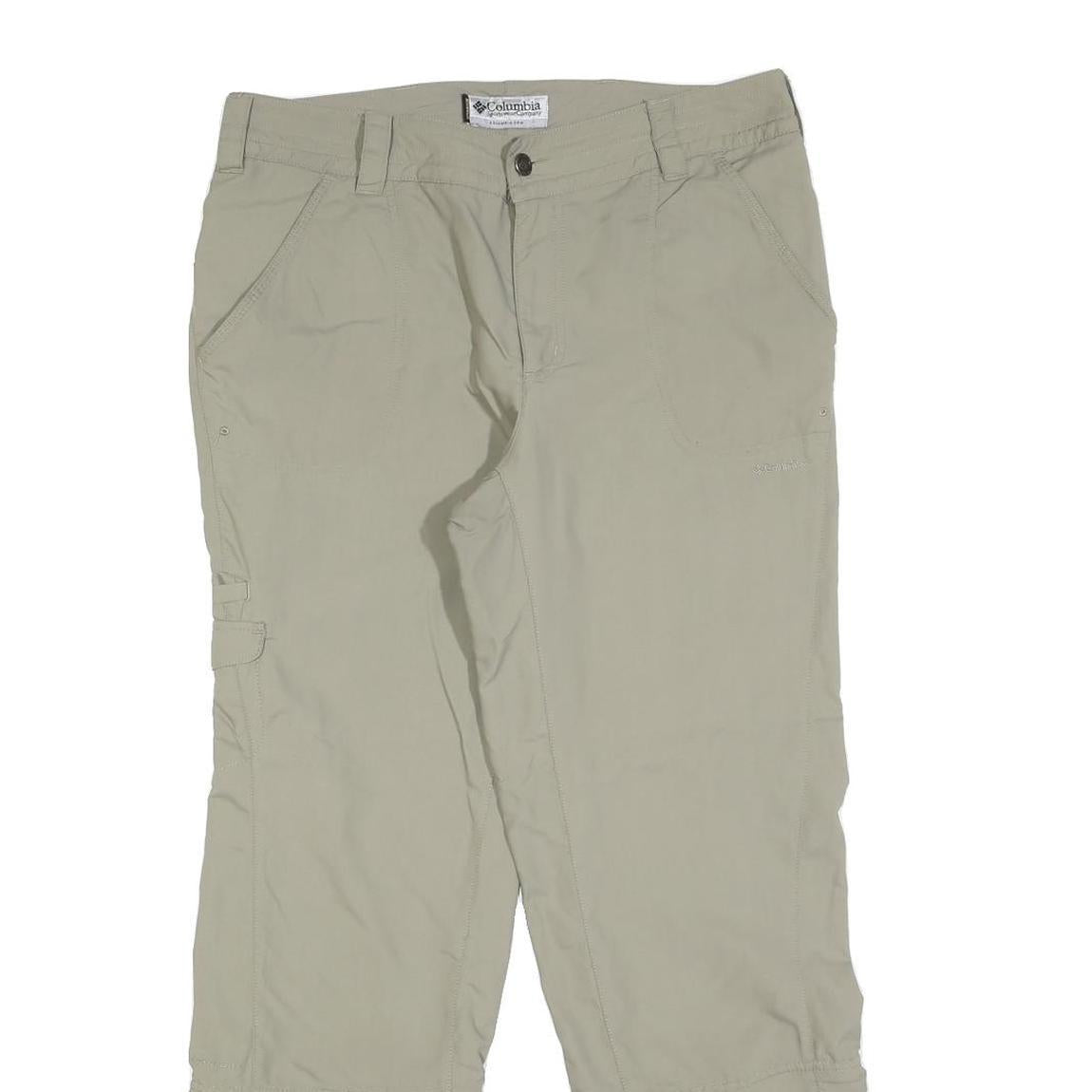 COLUMBIA Womens Regular Beige Zip Closure Trousers W34 L30 Outdoor Casual