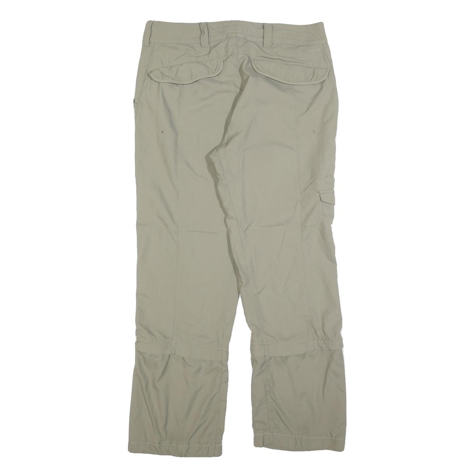 COLUMBIA Womens Regular Beige Zip Closure Trousers W34 L30 Outdoor Casual