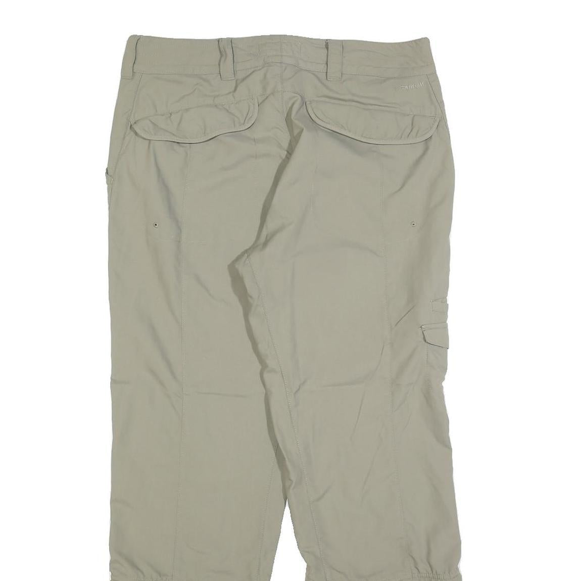 COLUMBIA Womens Regular Beige Zip Closure Trousers W34 L30 Outdoor Casual