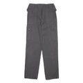Womens Cotton Blend Grey Regular Fit Straight Leg Trousers W28 L32 Utility