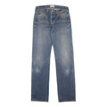 LEVI'S 501 Mens Jeans Blue Regular Straight Denim Medium W30 L34 Classic Button