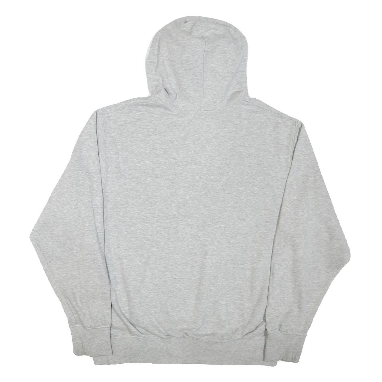 NIKE Mens Grey C Baseball Pullover Hoodie L Cotton Blend Casual Sportswear