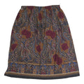GAPE COD Womens Brown Burgundy Floral Paisley Print Midi Skirt Polyester M