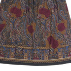 GAPE COD Womens Brown Burgundy Floral Paisley Print Midi Skirt Polyester M