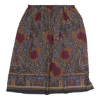 GAPE COD Womens Brown Burgundy Floral Paisley Print Midi Skirt Polyester M