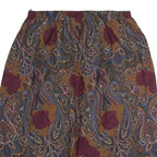 GAPE COD Womens Brown Burgundy Floral Paisley Print Midi Skirt Polyester M