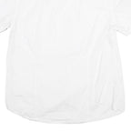NAPAPIJRI Mens White Short Sleeve Shirt M Cotton Blend Casual Button Front