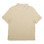 NAUTICA Mens Beige Short Sleeve Plain L Polo Shirt Cotton Classic Fit Casual