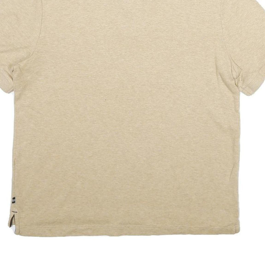 NAUTICA Mens Beige Short Sleeve Plain L Polo Shirt Cotton Classic Fit Casual