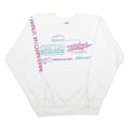 ONEITA Mens White Parker International Water Ski Race Crew Neck L Vintage