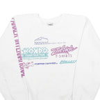 ONEITA Mens White Parker International Water Ski Race Crew Neck L Vintage