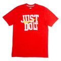 NIKE Just Do It Mens T-Shirt Red Crew Neck M
