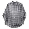 NAUTICA Mens Blue & White Check Shirt XL Cotton Long Sleeve Button-Down Casual