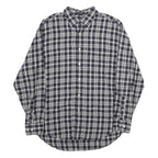NAUTICA Mens Blue & White Check Shirt XL Cotton Long Sleeve Button-Down Casual