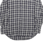 NAUTICA Mens Blue & White Check Shirt XL Cotton Long Sleeve Button-Down Casual