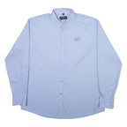 RUSSELL COLLECTION Cat Mens Plain Shirt Blue Long Sleeve M