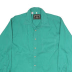 GENUINE Womens Green Shirt XL Cotton Long Sleeve Button Closure Casual Workwear