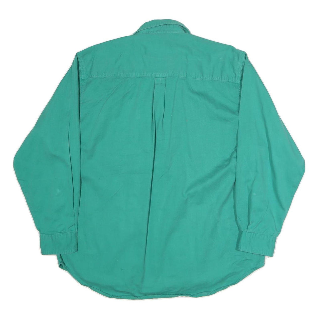GENUINE Womens Green Shirt XL Cotton Long Sleeve Button Closure Casual Workwear
