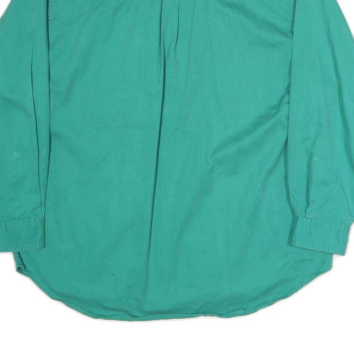 GENUINE Womens Green Shirt XL Cotton Long Sleeve Button Closure Casual Workwear