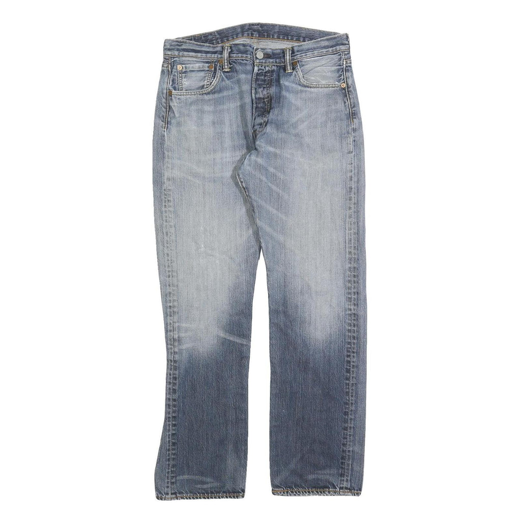 LEVI'S 501 Mens Jeans Blue Regular Straight Denim Medium W33 L29 Classic Button