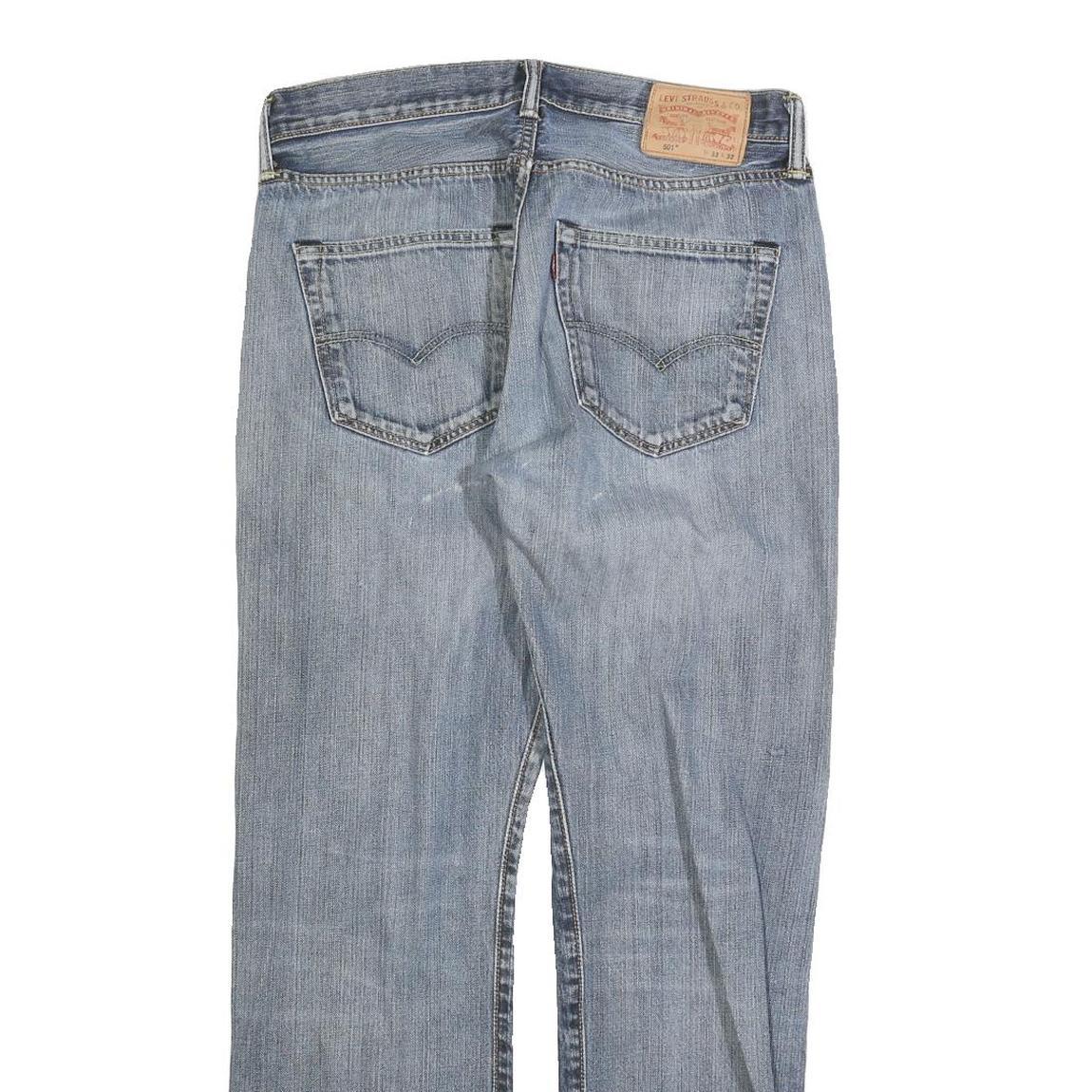 LEVI'S 501 Mens Jeans Blue Regular Straight Denim Medium W33 L29 Classic Button