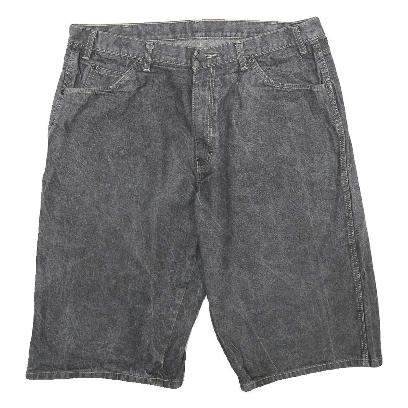 DICKIES Mens Shorts Grey Casual Cotton XL W38 Pockets Relaxed Fit Workwear