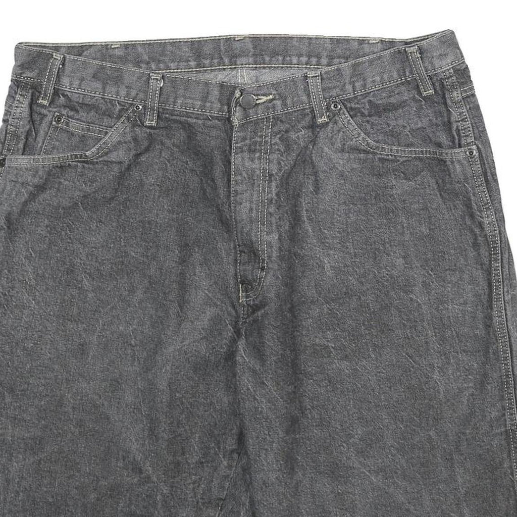 DICKIES Mens Shorts Grey Casual Cotton XL W38 Pockets Relaxed Fit Workwear