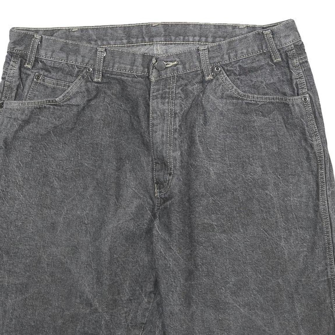 DICKIES Mens Shorts Grey Casual Cotton XL W38 Pockets Relaxed Fit Workwear