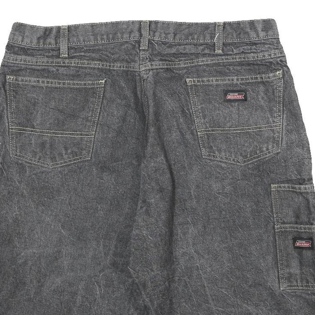 DICKIES Mens Shorts Grey Casual Cotton XL W38 Pockets Relaxed Fit Workwear
