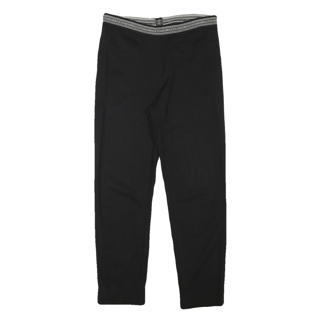 CARLA FERRONI Womens Polyester Blend Black Slim Tapered Trousers W28 L25 Stylish