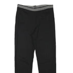CARLA FERRONI Womens Polyester Blend Black Slim Tapered Trousers W28 L25 Stylish