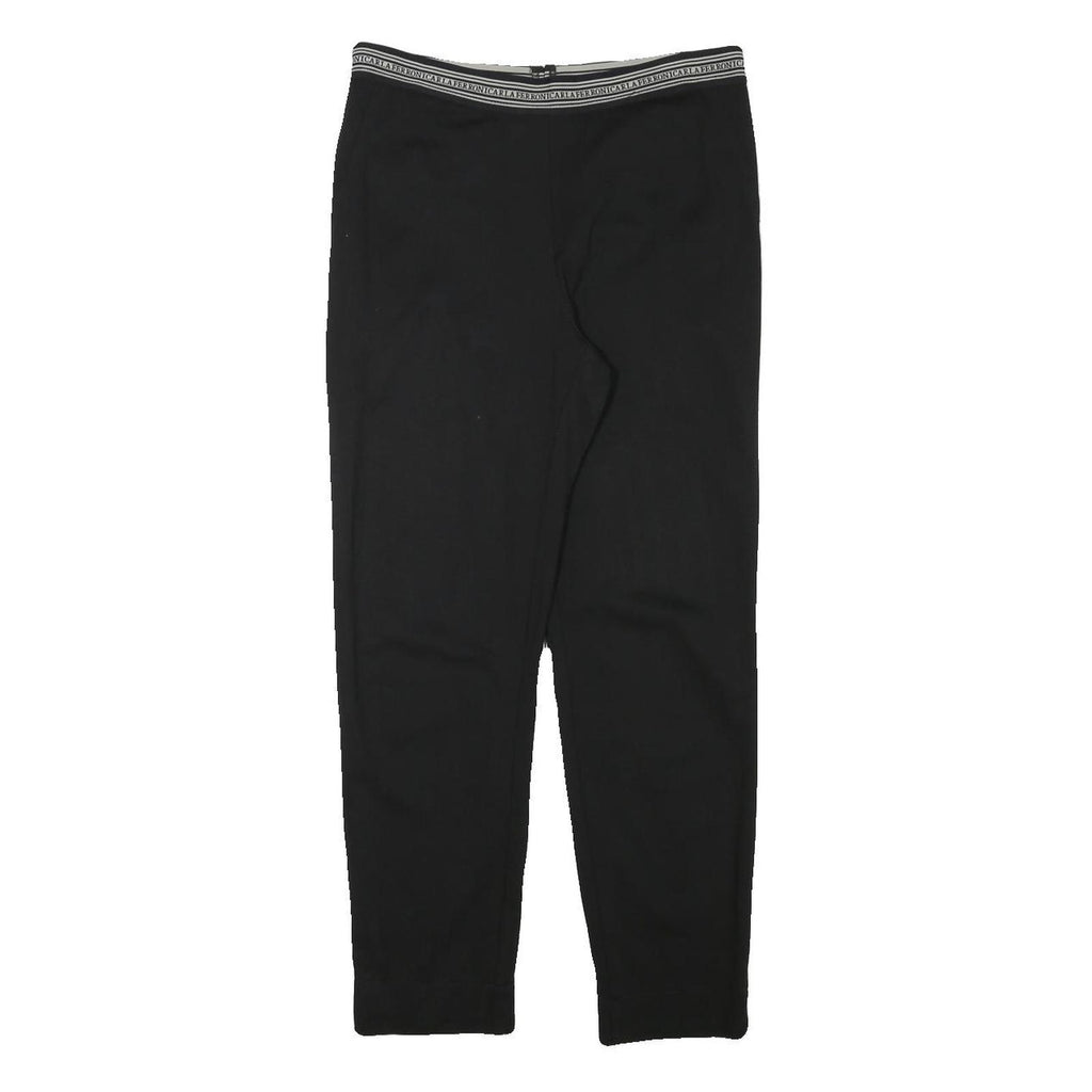 CARLA FERRONI Womens Polyester Blend Black Slim Tapered Trousers W28 L25 Stylish