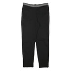 CARLA FERRONI Womens Polyester Blend Black Slim Tapered Trousers W28 L25 Stylish