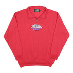 TOP SPIRIT Womens Red 1/4 Zip L Diavolezza Bernina Pontresina Sweatshirt
