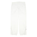 DIESEL Womens Cotton Blend White Regular Fit Straight Leg Trousers W34 L35