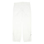 DIESEL Womens Cotton Blend White Regular Fit Straight Leg Trousers W34 L35