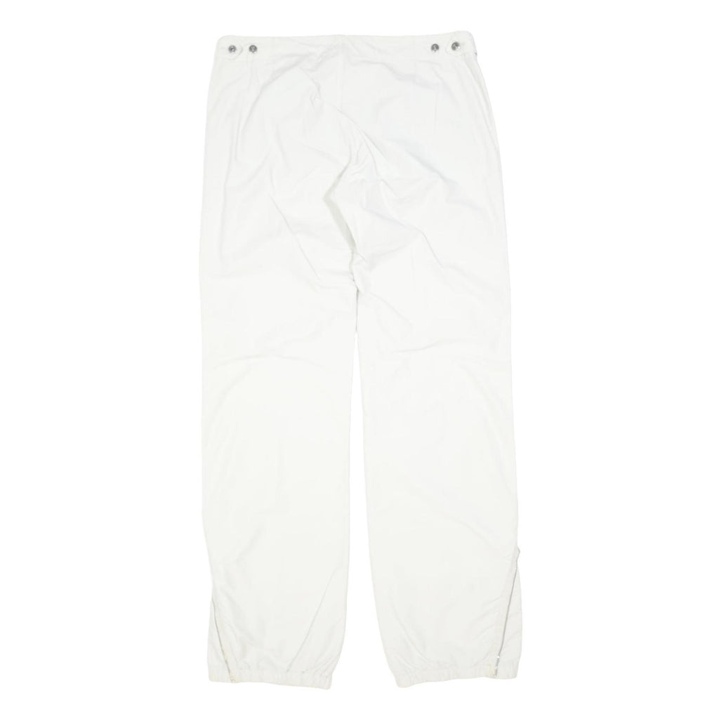 DIESEL Womens Cotton Blend White Regular Fit Straight Leg Trousers W34 L35