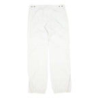 DIESEL Womens Cotton Blend White Regular Fit Straight Leg Trousers W34 L35