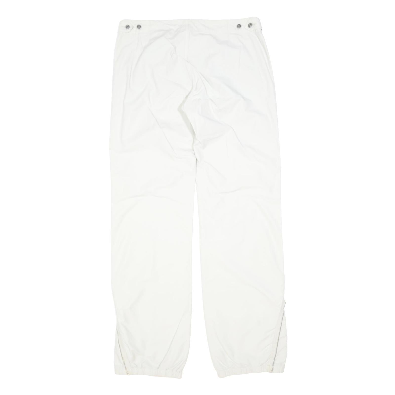 DIESEL Womens Cotton Blend White Regular Fit Straight Leg Trousers W34 L35
