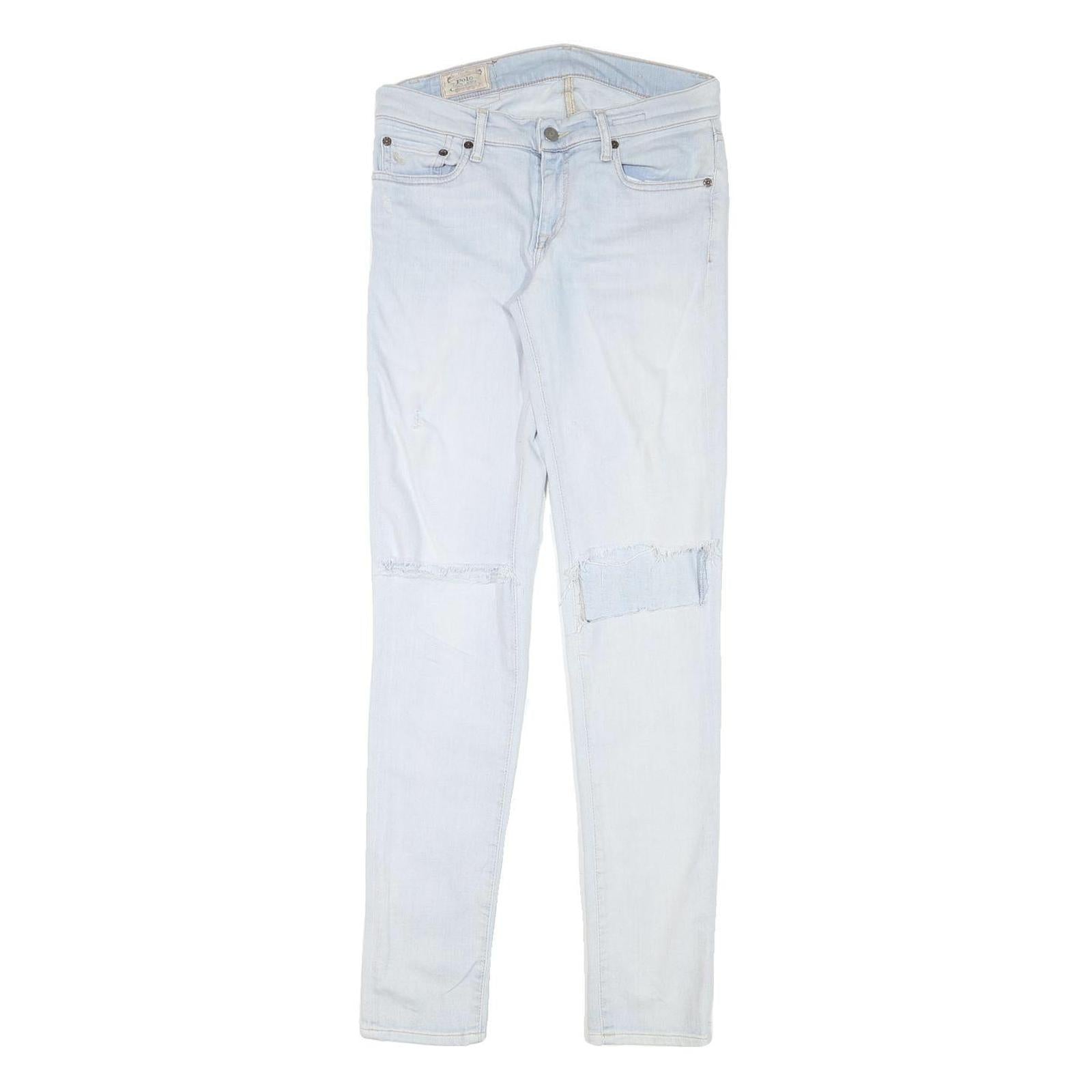 POLO RALPH LAUREN Womens Jeans Blue Slim Skinny Denim Light W28 L32 Casual